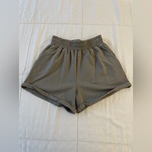 Meshki Women's Olive Green/Gray Shorts